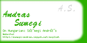 andras sumegi business card